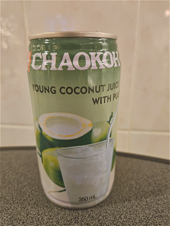 Young coconut juice with pulp