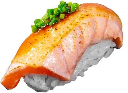 Flamed Cheese salmon nigiri 