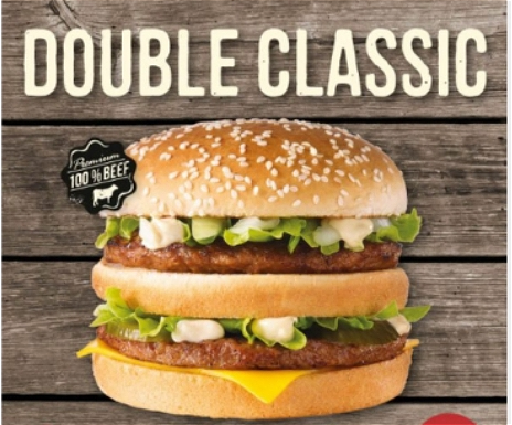 Double classic burger