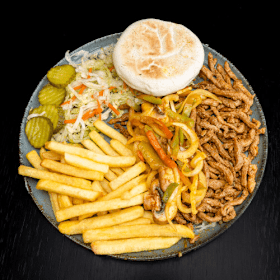 Lamsshoarma speciaal schotel