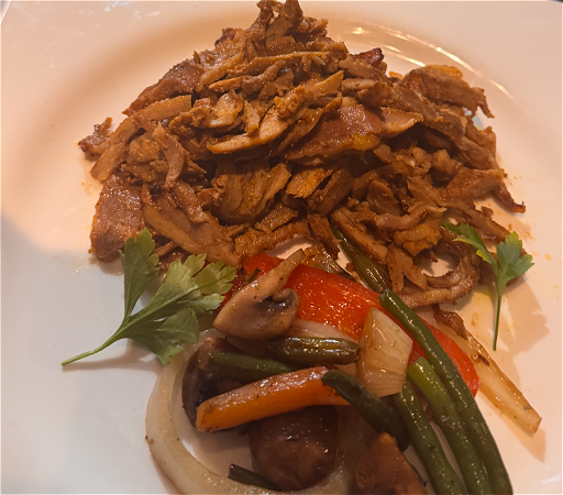 Shoarma varkensvlees schotel