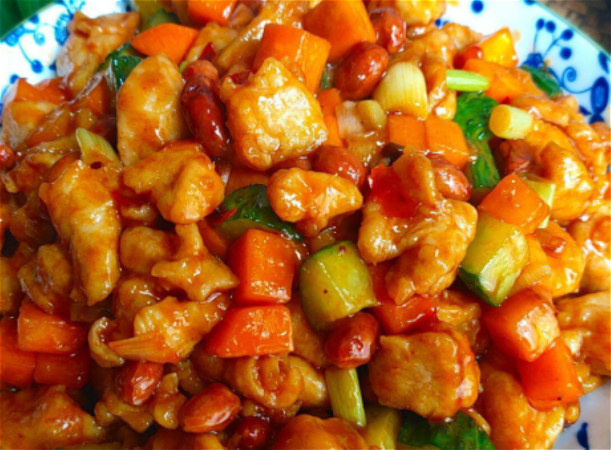 kipdijfilet met Gong Bao saus