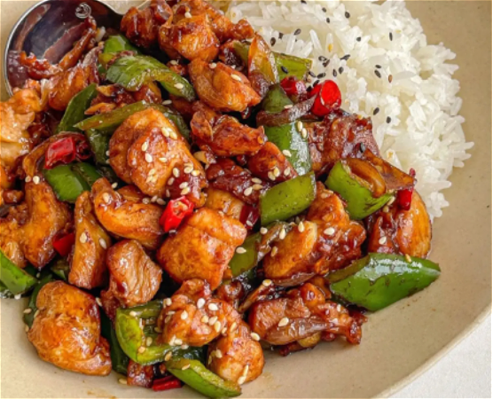 KongBao Chicken Rice Bowl 宫保鸡丁盖饭