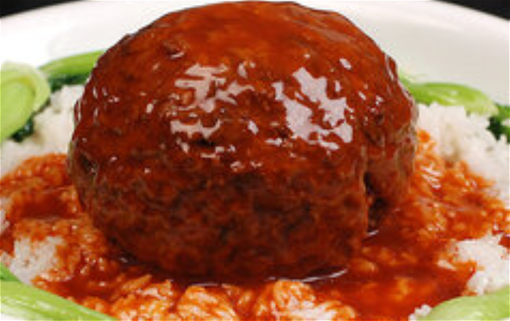 Braised Big Meatballs 红烧狮子头盖饭