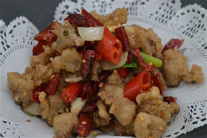 Diced Chicken With Spicy Chillies æ±Ÿå�—è¾£å­�é¸¡