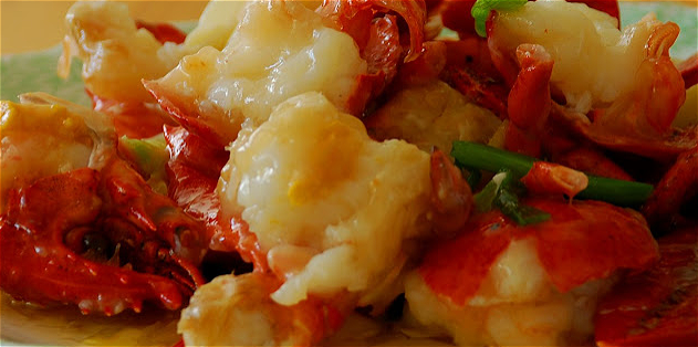 Lobster with Ginger and Scallion (Reservation Required)  å§œè‘±é¾™è™¾ä¸€å�ª500g(éœ€é¢„è®¢ï¼‰â‚¬æ—¶ä»·