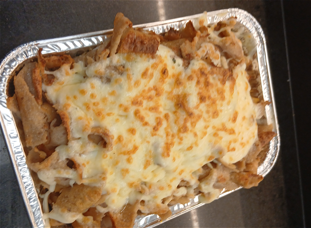 Schotel kip + blikje cola