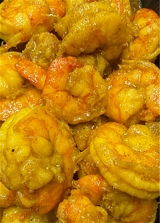 Kerrie garnalen (Rijst garnalen (kerrie) met mix groente (Snijbonen mix kouseband)