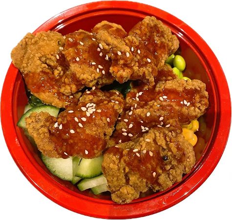 Spicy sweet korean chicken pokebowl