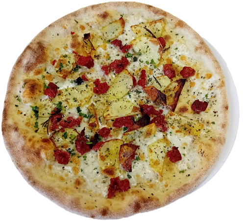 Pizza patate e salsiccia