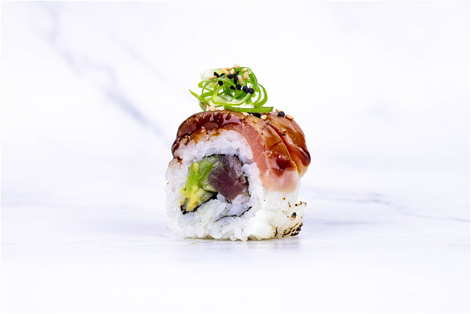 Soft shell: maguro flamed