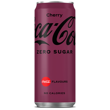 Coca-cola cherry zero blik 33cl