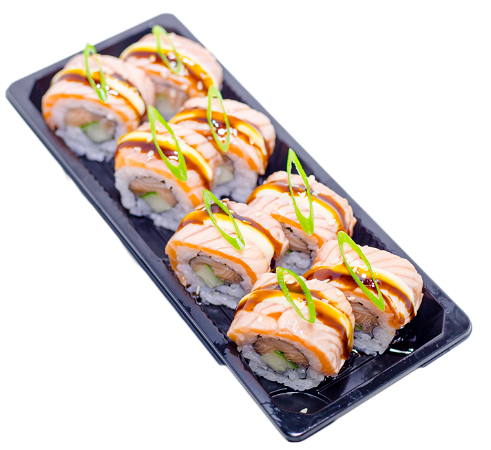 Flaming Salmon Roll (8 pieces)
