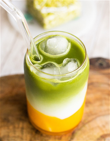 Mango Iced Matcha Latte