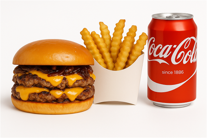 BBQ double smash burger menu