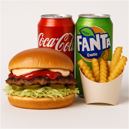 Classic smash burger menu