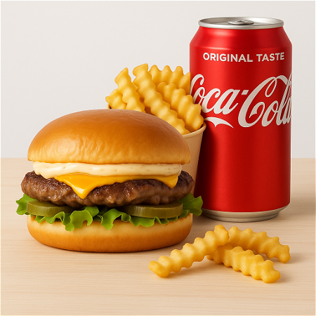 Truffle smash burger menu