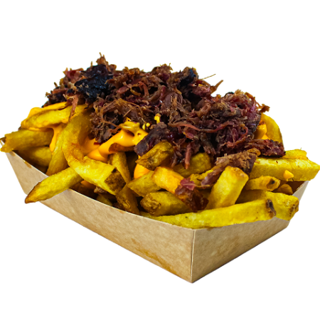 Cheese pulled beef fries