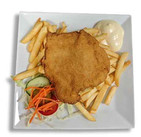 Varkenschnitzel plate