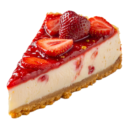 Cheesecake met aardbeienjam