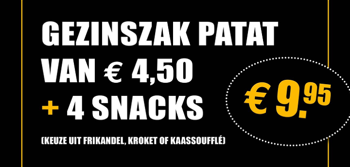 Gezinszak patat + 4 snacks