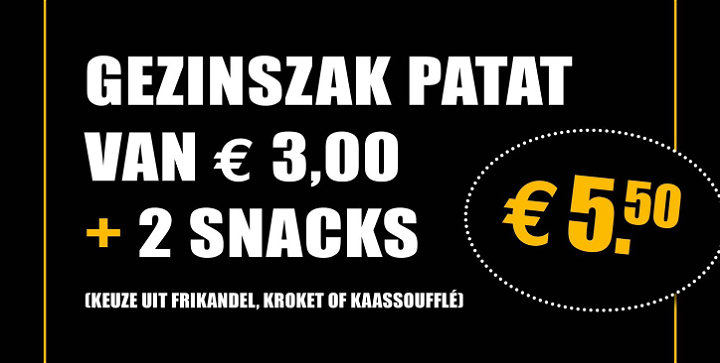 Gezinszak patat + 2 snacks