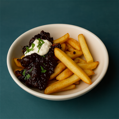 Verse friet met Huisgemaakt Stoofvlees