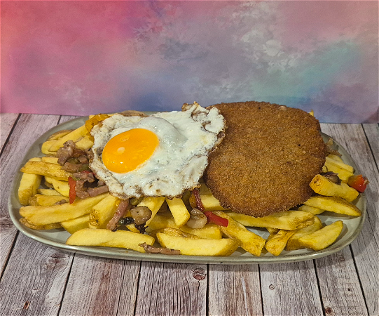 Boeren schnitzel schotel