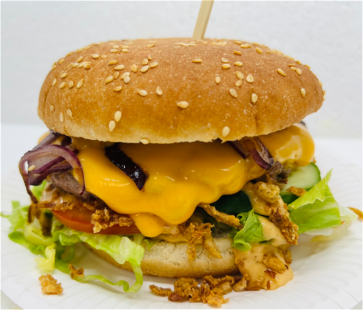 2X Crispy uitjes beefburgers