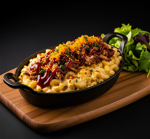 Mac & cheese pulled pork