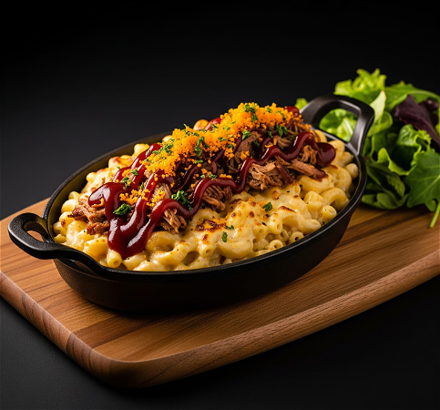 Mac & cheese pulled chicken