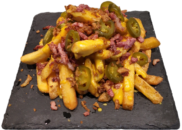 Cheese jalapenos bacon fries