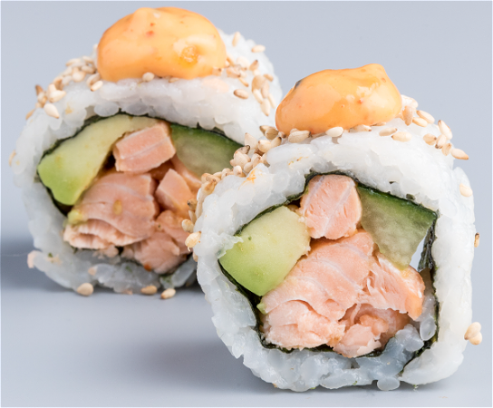 Salmon salad roll