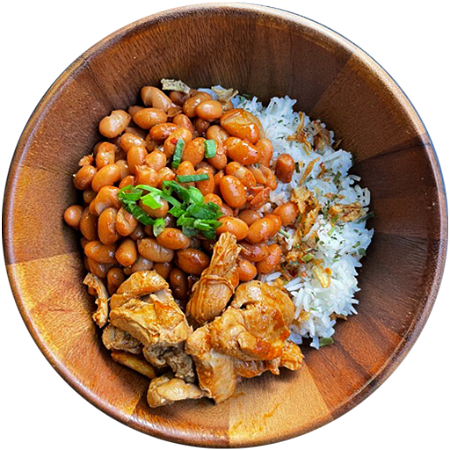 Brown beans and chicken