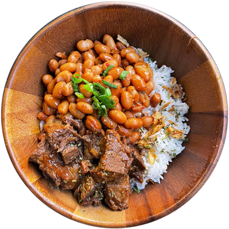 Brown beans and beef