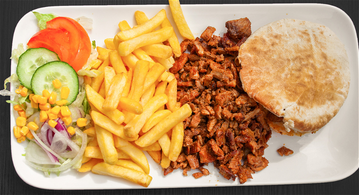 Grote schotel shoarma lamsvlees