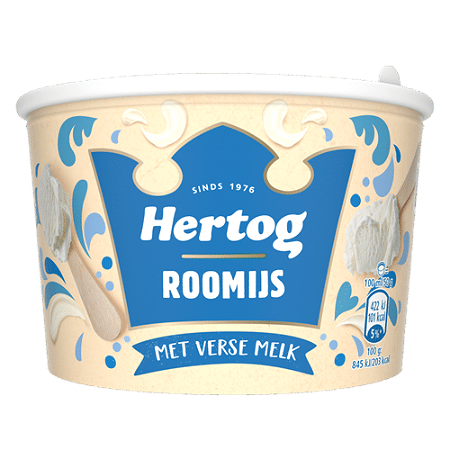 Hertog roomijs beker