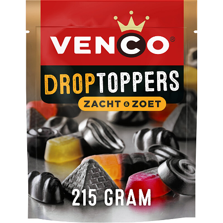 Venco droptoppers zacht en zoet