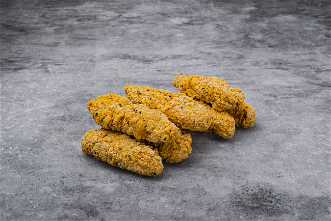Chickenstrips Burger, gemaakt van kiphaasjes 4 stuks  60 gram