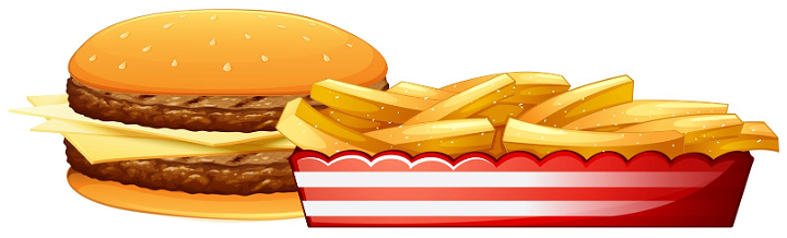 Kipburger menu speciaal met patat
