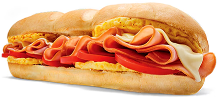 Omelet, ham en kaas 30cm sub