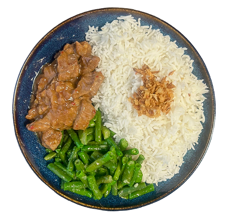 Rijst Kousenband Beef Teriyaki