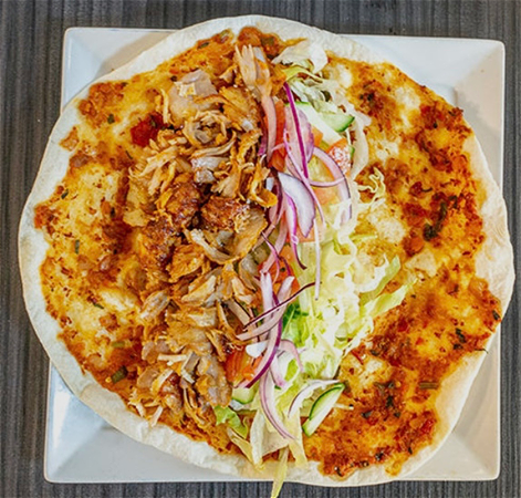 Turkse pizza met kip doner + kaas