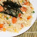 Japanse rijst met garnalen