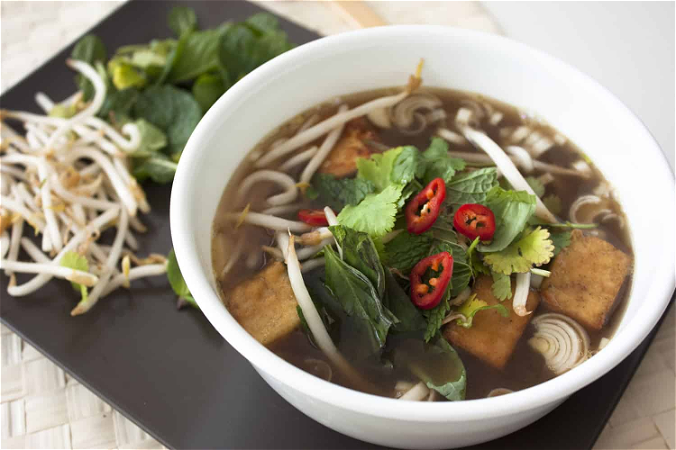 Pho Chay/ Vegan pho noodle soup