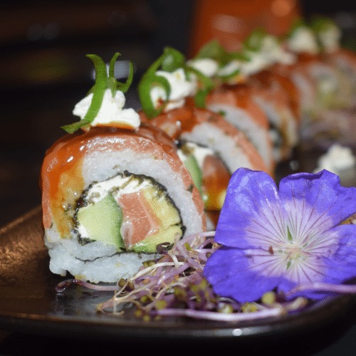 Soft shell salmon Philadelphia roll