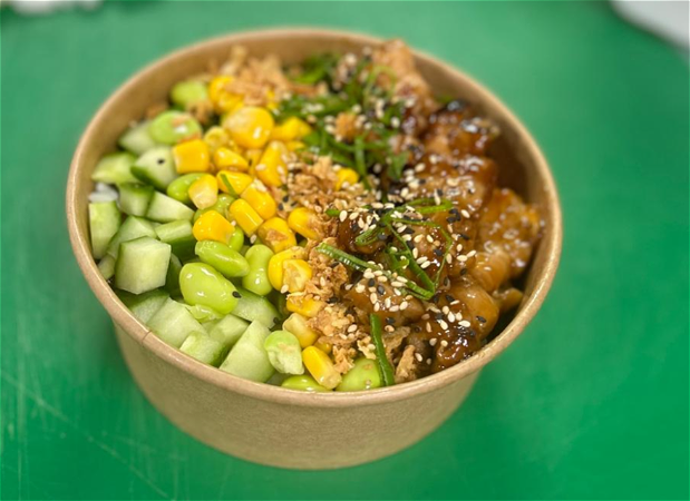 Poke bowl yakitori