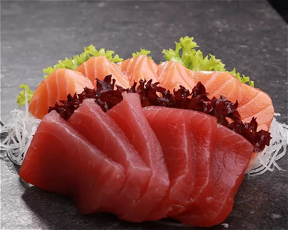 Sashimi salmon tuna 6 stuks