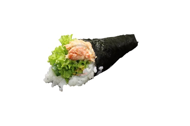 salmon salad handroll 