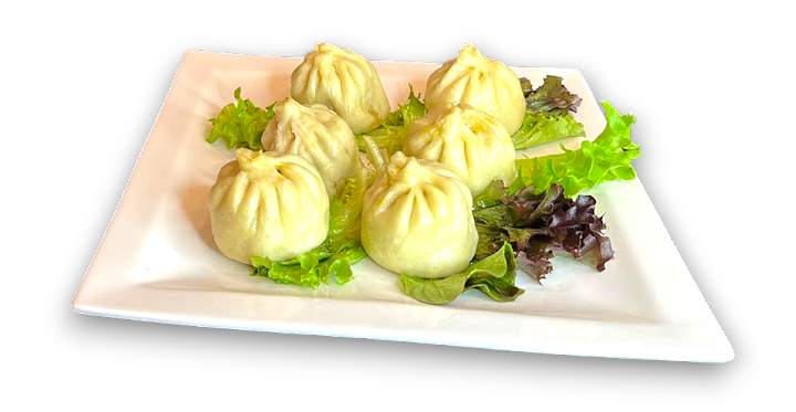 Steamed veggie buns (Tibetan Momo 6  pcs)